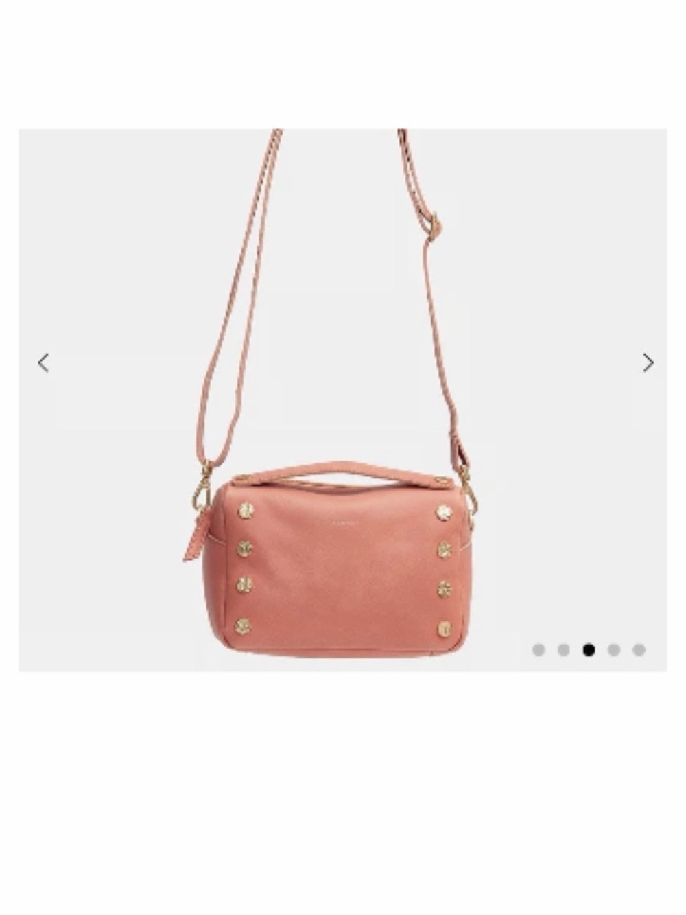 Hammitt Evan crossbody sorbet pink/ brushed gold hammered- SMALL size